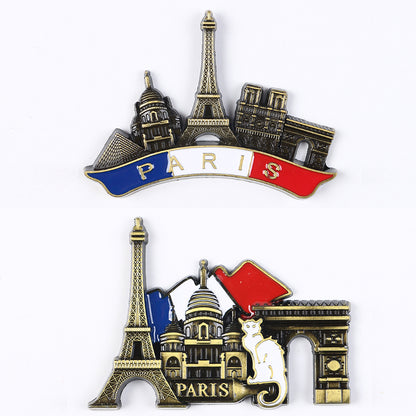 Eiffel Tower Paris Metal Fridge Magnet, France Travel Souvenirs Gift, Refrigerator Sticker Home Decor
