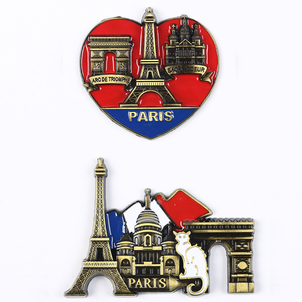 Eiffel Tower Paris Metal Fridge Magnet, France Travel Souvenirs Gift, Refrigerator Sticker Home Decor