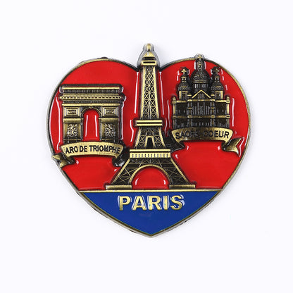 Eiffel Tower Paris Metal Fridge Magnet, France Travel Souvenirs Gift, Refrigerator Sticker Home Decor