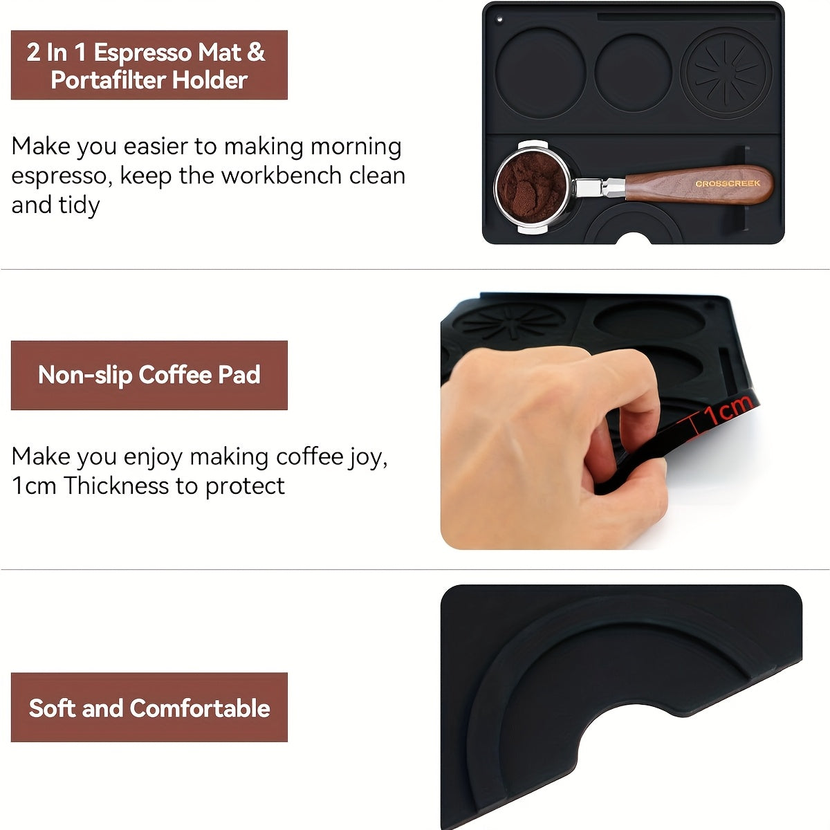 Coffee Tamping Mat Silicone Non Slip Holder Pad Coffee Accessory Tamp Station For Home And Cafe 2