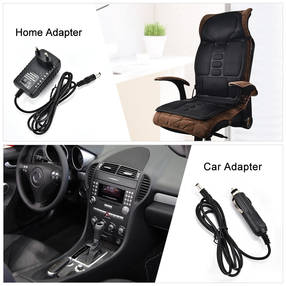 Infrared Therapy Heated Massage Chair Mat Pad Electric Vibrator FullBody Cushion For Neck Back Wais 4