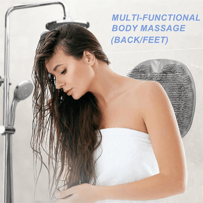 Shower Foot Scrubber And Back Washer Mat With Suction Cups 1