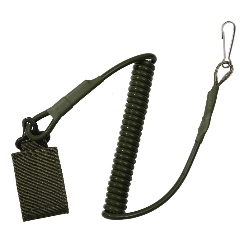 Elastic Tactical Lanyard Rope Anti Lost Spring Safety Strap 11