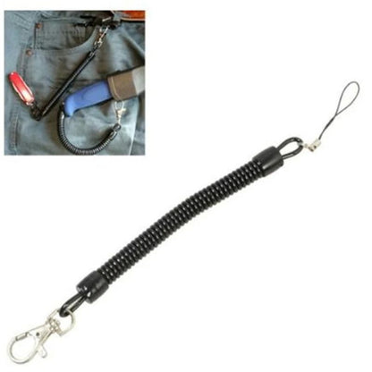 Elastic Tactical Lanyard Rope Anti Lost Spring Safety Strap 14