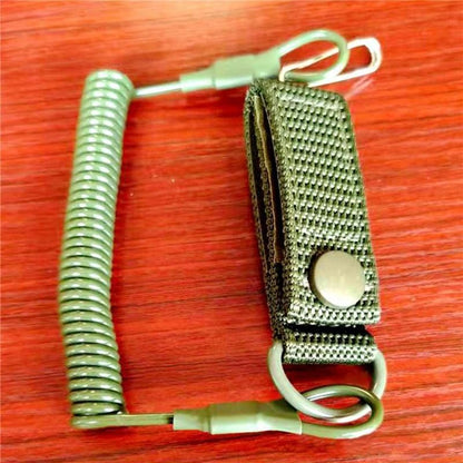 Elastic Tactical Lanyard Rope Anti Lost Spring Safety Strap 4