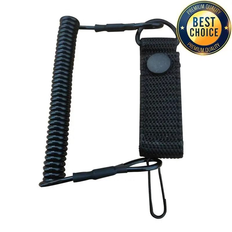 Tactical Anti Lost Elastic Lanyard Rope Spring Safety Strap 8