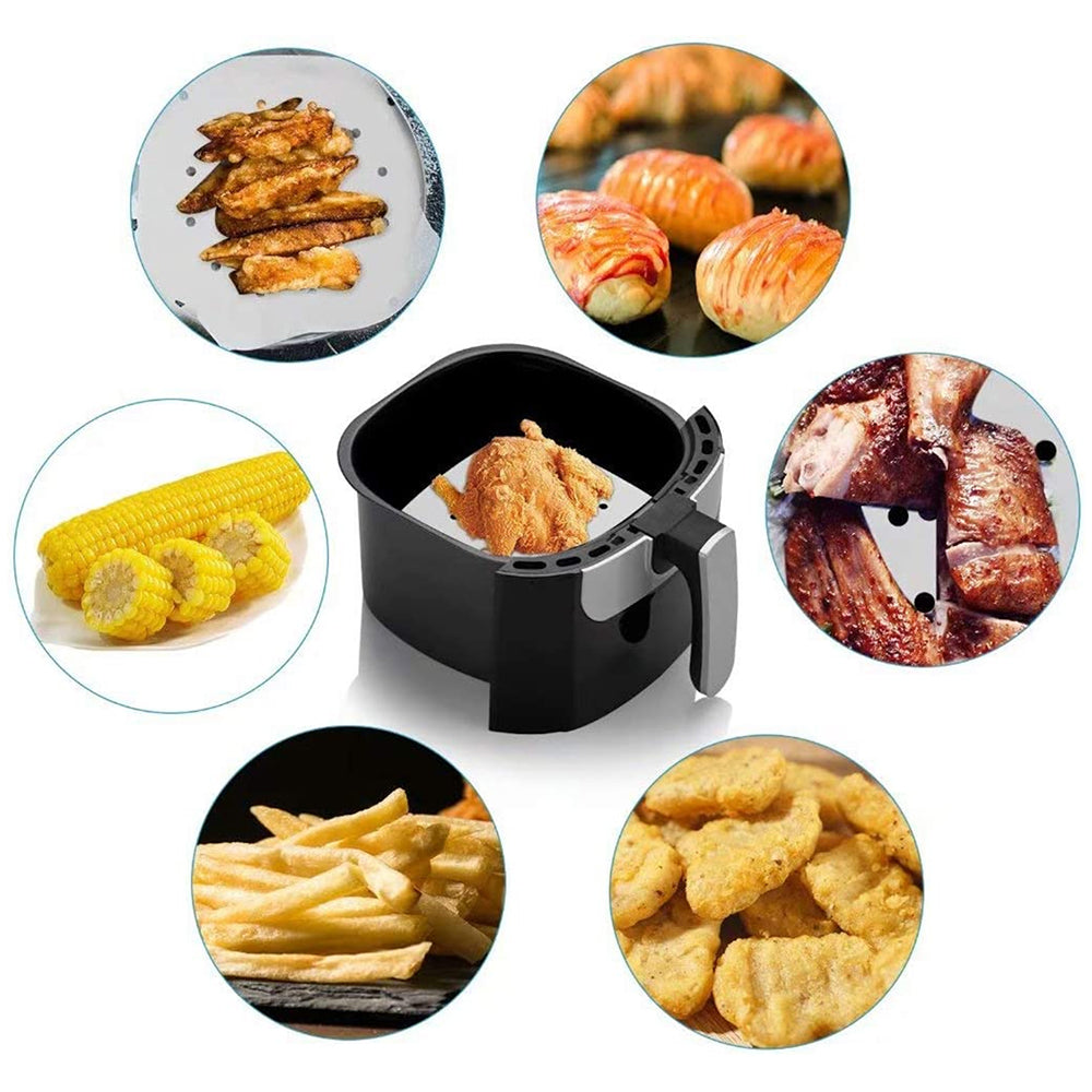Non-Stick Air Fryer Parchment Paper Liners, Square Disposable Baking Paper Accessories