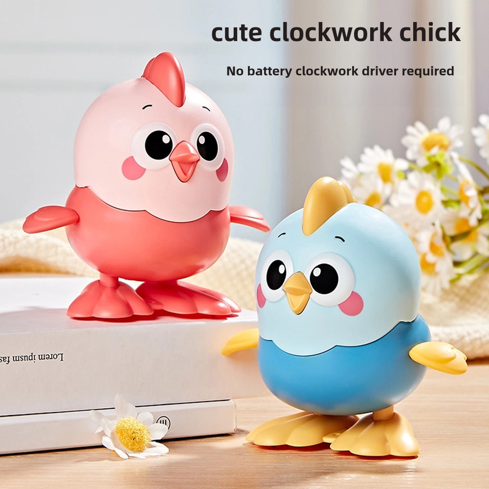 WindUp Toy Chicken For Babies New Cartoon Jumping Little Yellow Chicken Fun Realistic Small Animal  1