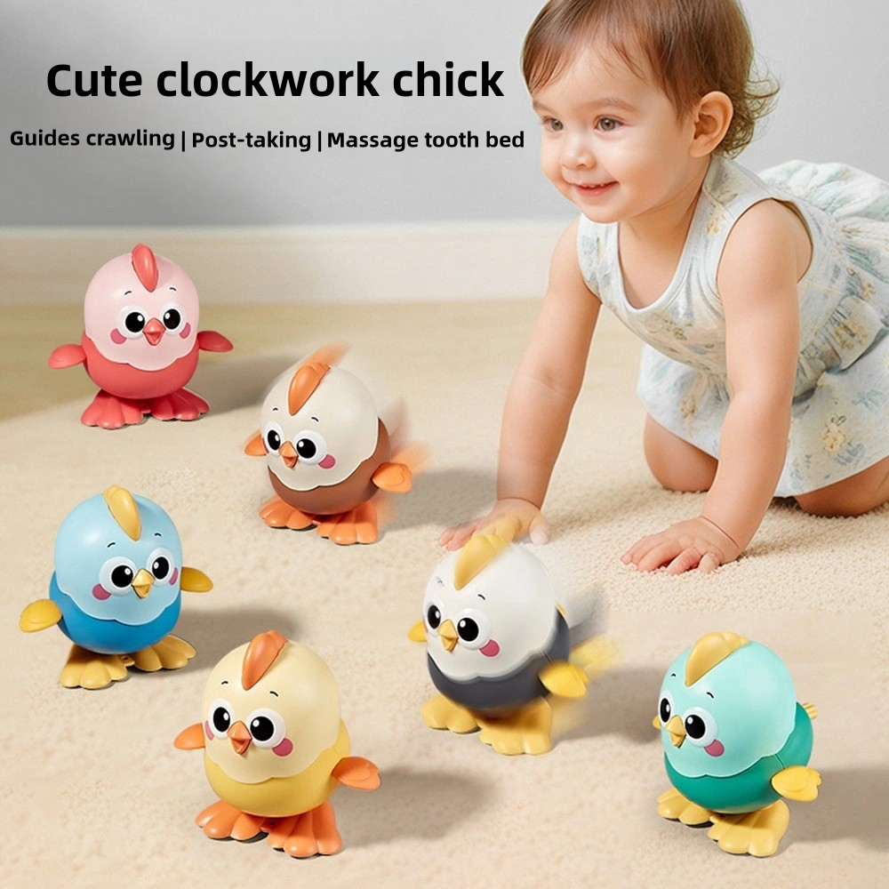 WindUp Toy Chicken For Babies New Cartoon Jumping Little Yellow Chicken Fun Realistic Small Animal  2