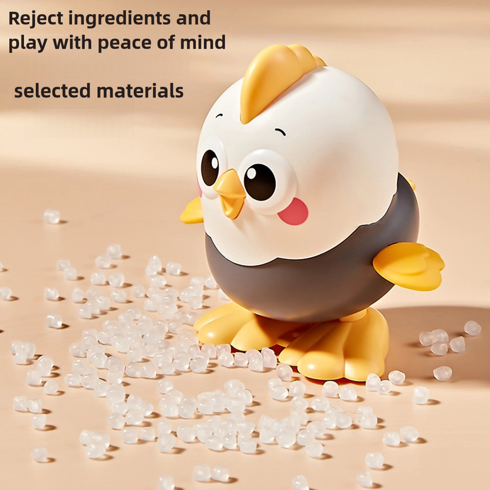 WindUp Toy Chicken For Babies New Cartoon Jumping Little Yellow Chicken Fun Realistic Small Animal  4