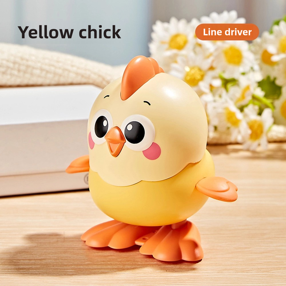WindUp Toy Chicken For Babies New Cartoon Jumping Little Yellow Chicken Fun Realistic Small Animal  10