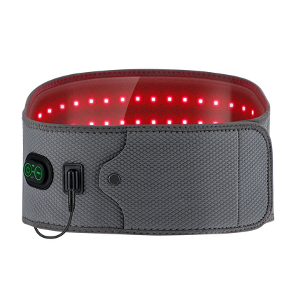 Rechargeable Lumbar Massager, Portable LED Red Light Waist Device, Near Infrared Belt for Back Relief