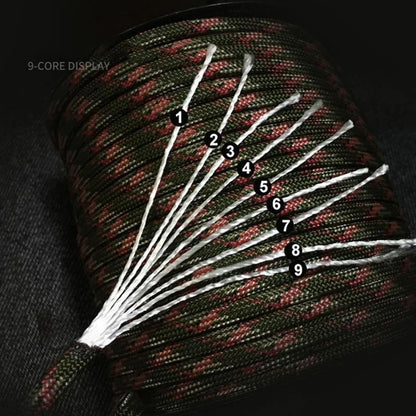 Paracord 9 Core Tactical Survival Rope 4mm For DIY And Outdoor Use 4