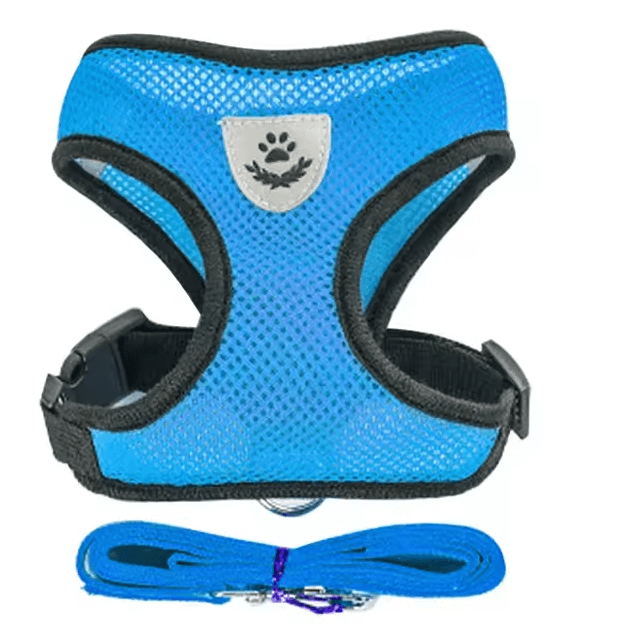 Adjustable Mesh Cat And Small Dog Harness With Leash 8