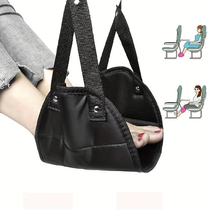Portable Hammock Leg Rest, Airplane Footrest With Adjustable Strap, Perfect Travel Accessories