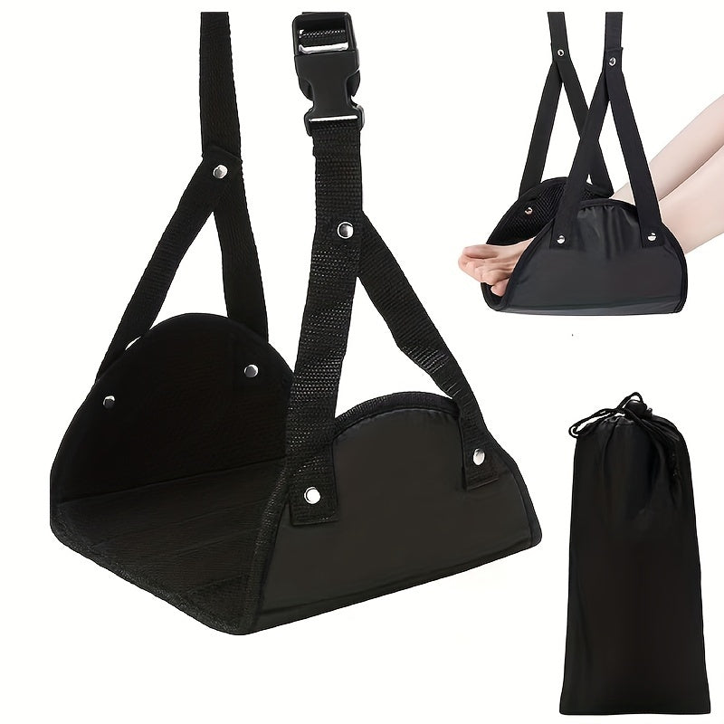 Portable Hammock Leg Rest Airplane Footrest With Adjustable Strap Perfect Travel Accessories 5