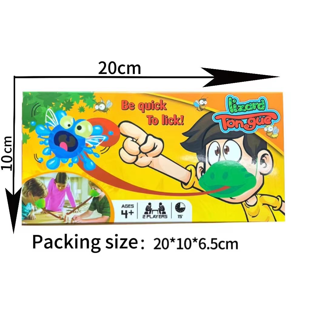 Frog  Lizard Mask Tongue Flick Card Game  Party Toy For Children 3