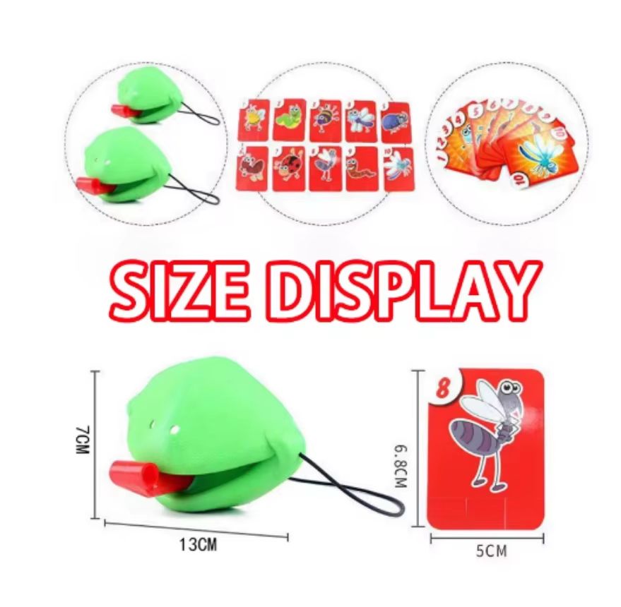 Frog  Lizard Mask Tongue Flick Card Game  Party Toy For Children 4