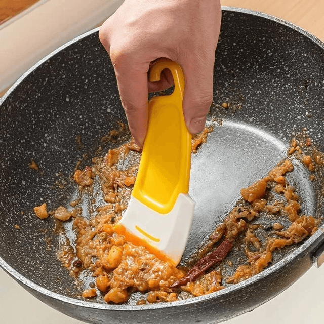Soft Blade Kitchen Scraper and Cleaning Spatula