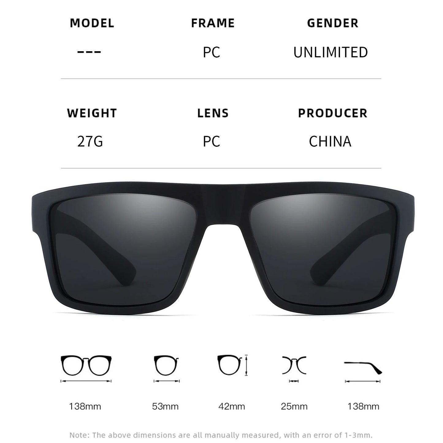 Classic Polarized Square Sunglasses For Men And Women 1
