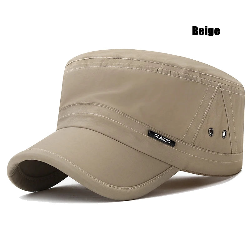 Mens And Womens Military Academy Flat Cap Fashionable Sun Hat Outdoor Sport Caps With Venting Holes 7