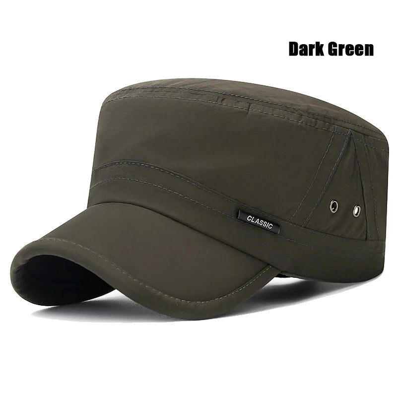 Mens And Womens Military Academy Flat Cap Fashionable Sun Hat Outdoor Sport Caps With Venting Holes 8