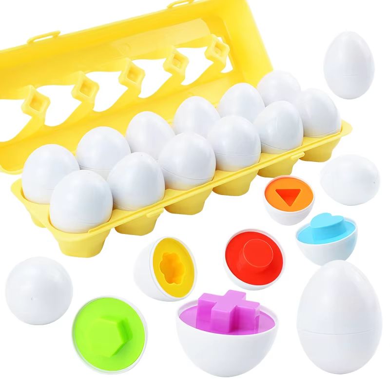 ShapeSmart Montessori Matching Egg Set For Toddlers 1