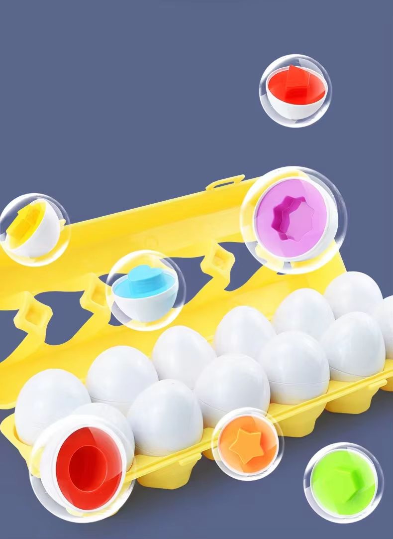 ShapeSmart Montessori Matching Egg Set For Toddlers 4