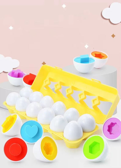 ShapeSmart Montessori Matching Egg Set For Toddlers 5