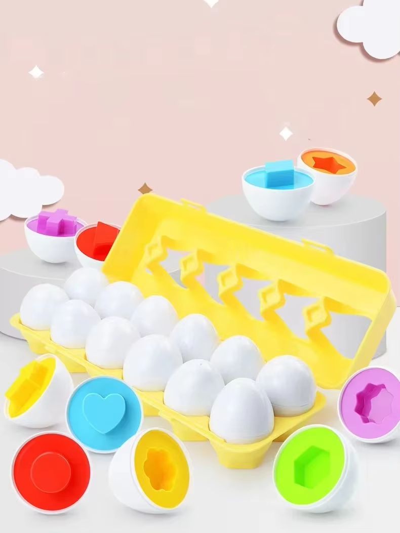 ShapeSmart Montessori Matching Egg Set For Toddlers 6