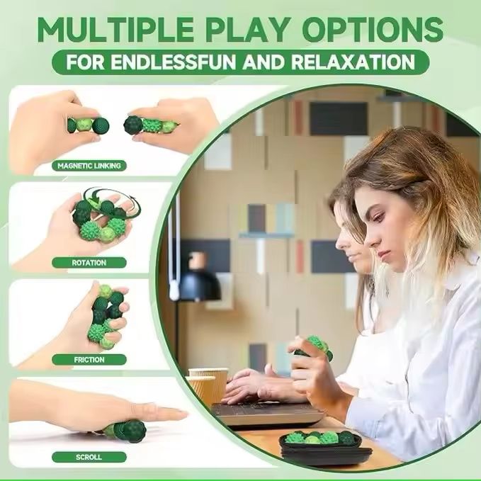 CalmMag Silicone Magnetic Suction Ball Sensory Toy 2