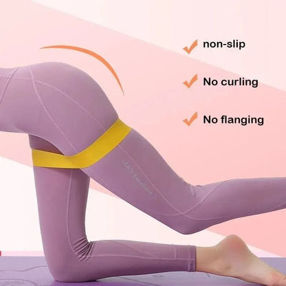 Yoga Resistance Belt Set 5 Piece Elastic Exercise Bands 4
