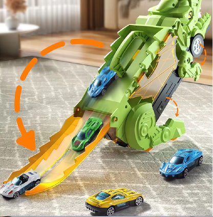 DinoDevour T Rex Transport Car Toy With Alloy Racers 1