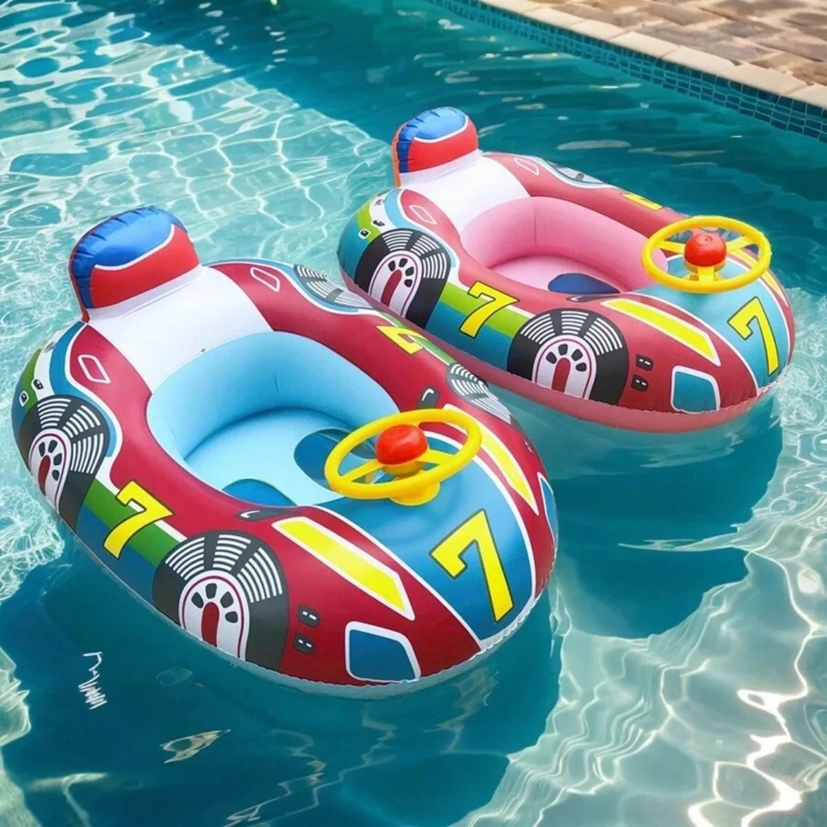 Baby Swimming Pool Float Car Design Inflatable Toddler Swim Ring