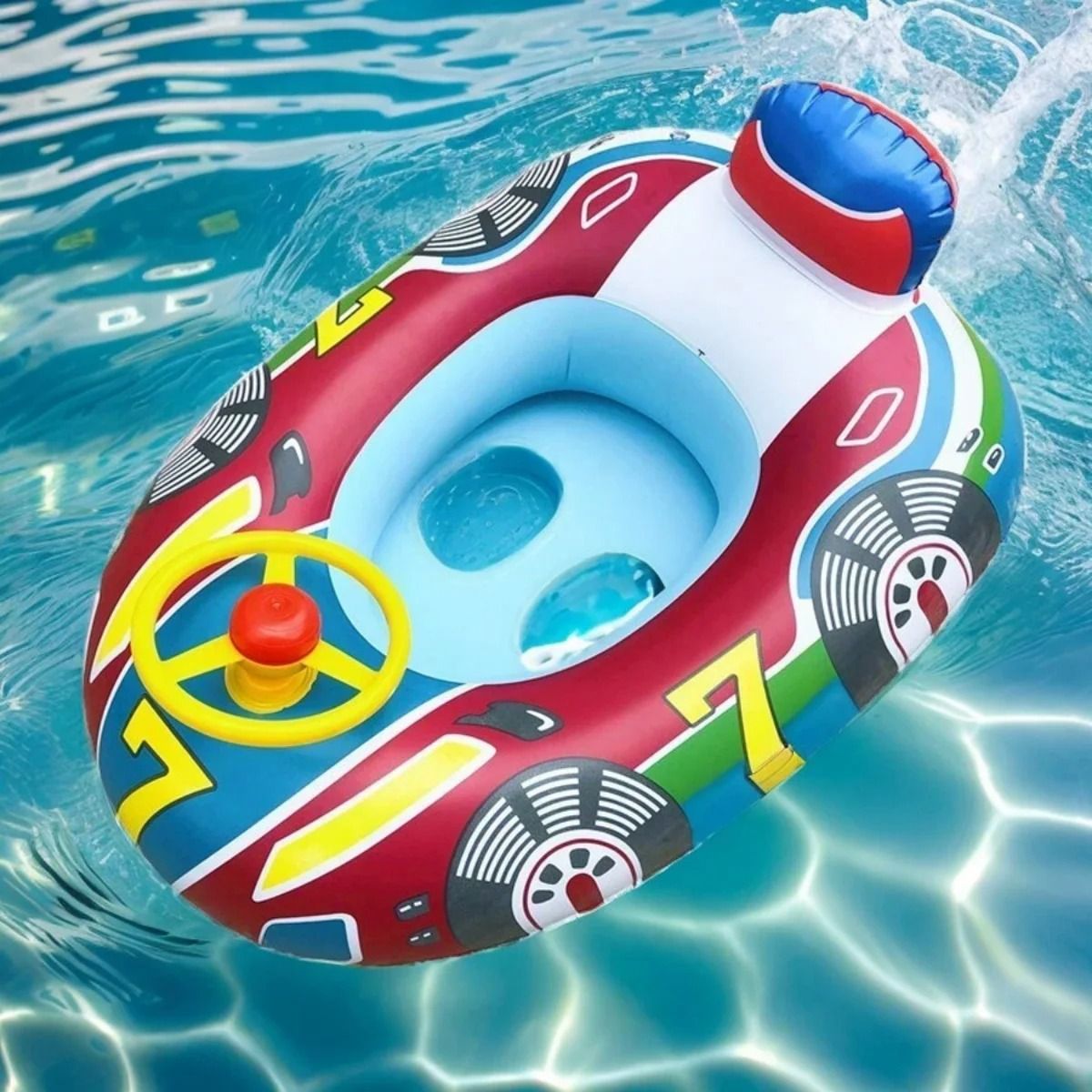 Baby Swimming Pool Float Car Design Inflatable Toddler Swim Ring 2