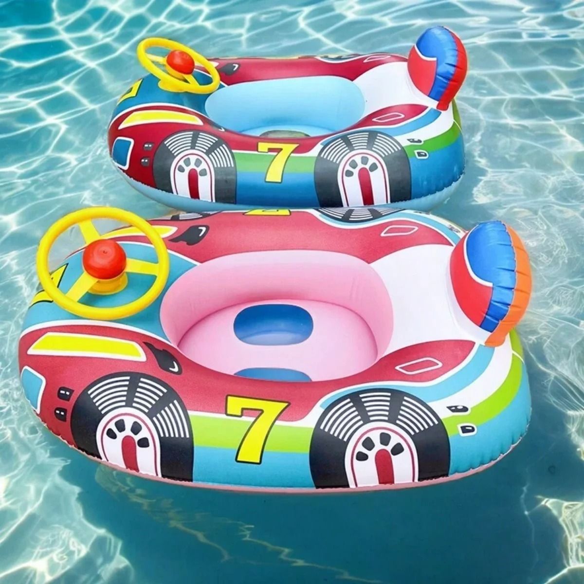 Baby Swimming Pool Float Car Design Inflatable Toddler Swim Ring 4