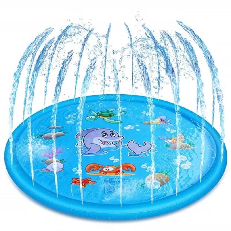 SplashZone Inflatable Sprinkler Play Mat For Kids  Outdoor Water Fun 1