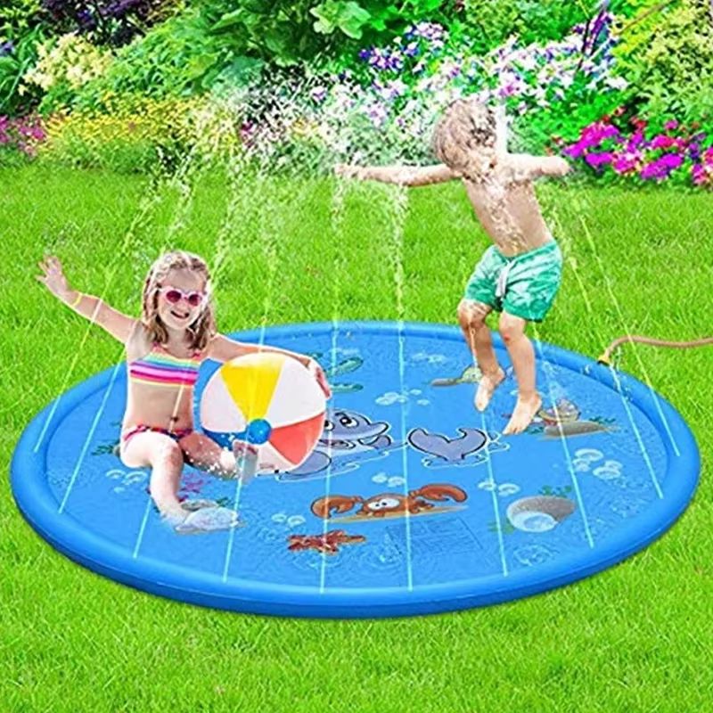 SplashZone Inflatable Sprinkler Play Mat For Kids  Outdoor Water Fun 2