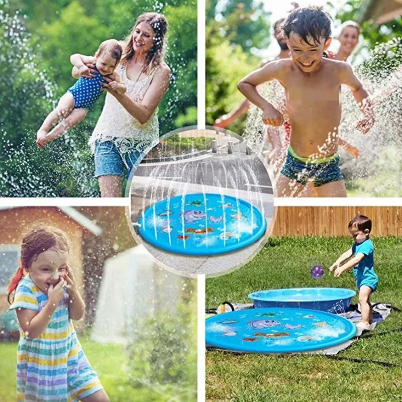 SplashZone Inflatable Sprinkler Play Mat For Kids  Outdoor Water Fun 3