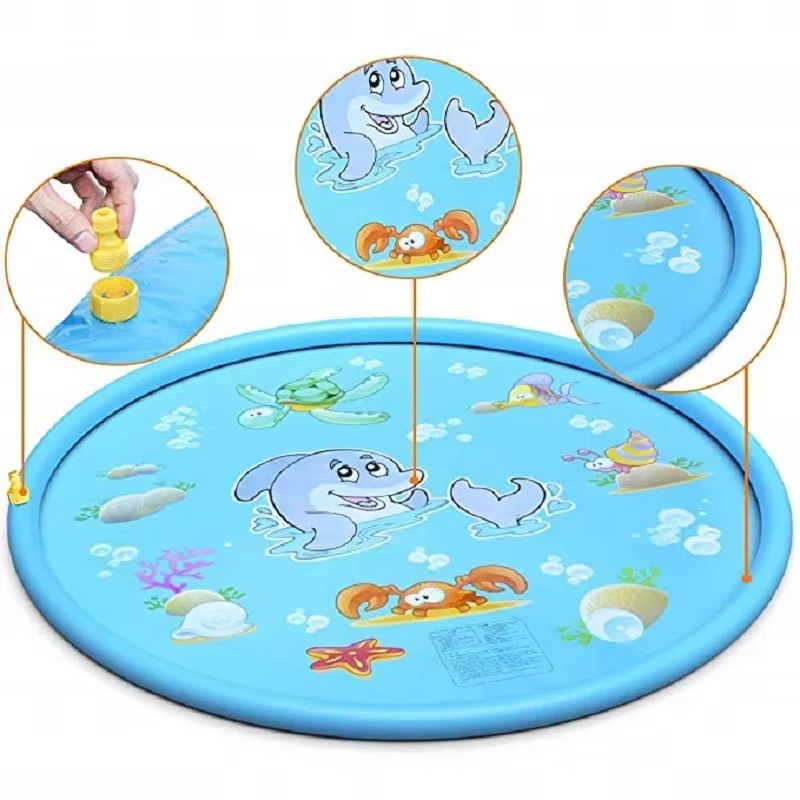 SplashZone Inflatable Sprinkler Play Mat For Kids  Outdoor Water Fun 4