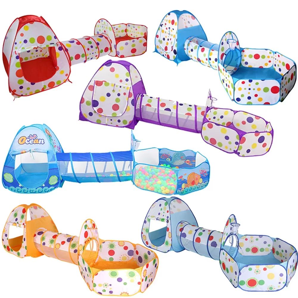 Ultimate PlayZone Kids Ball Pit Tent And Crawling Tunnel Playset 3