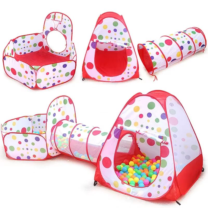 Ultimate PlayZone Kids Ball Pit Tent And Crawling Tunnel Playset 4