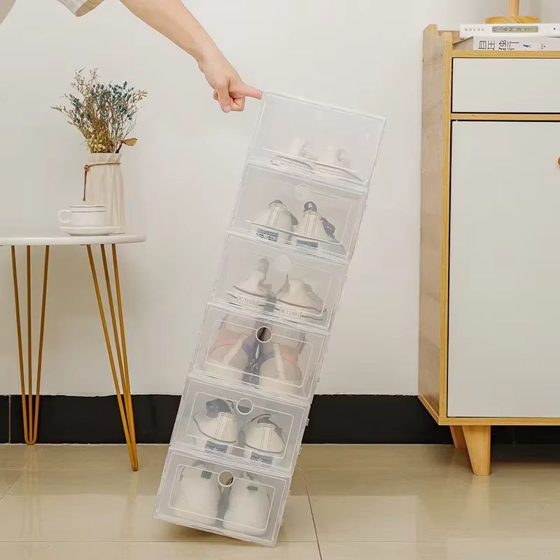 ClearView Stackable Plastic Shoe Storage Drawer Organizer 2