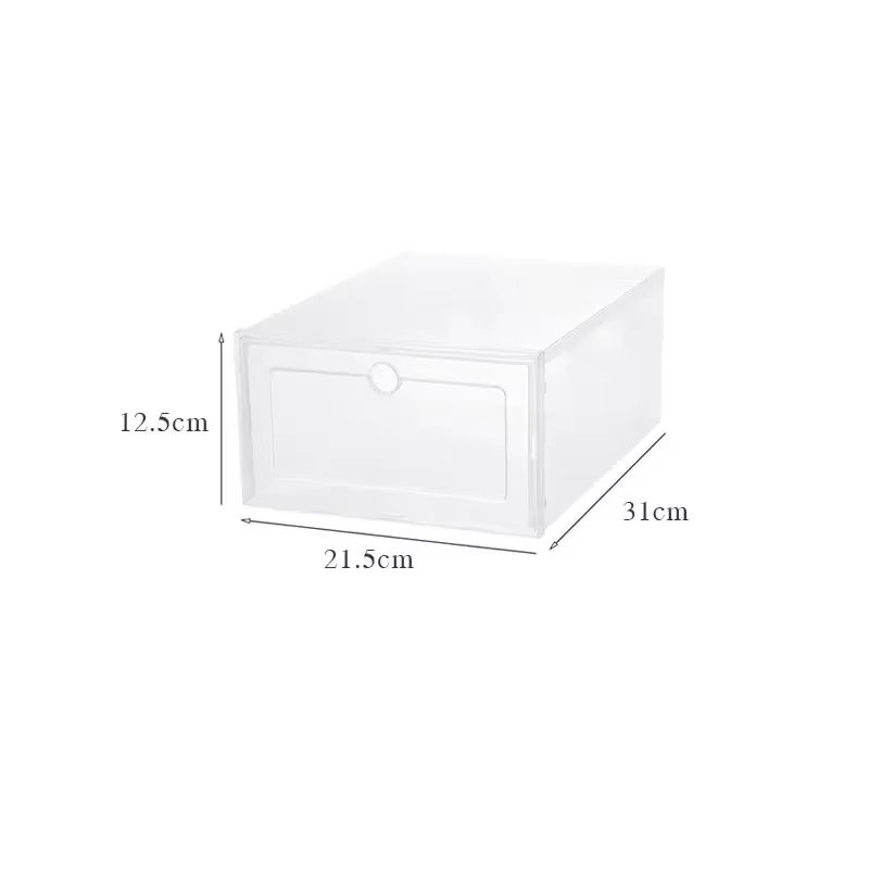 ClearView Stackable Plastic Shoe Storage Drawer Organizer 4