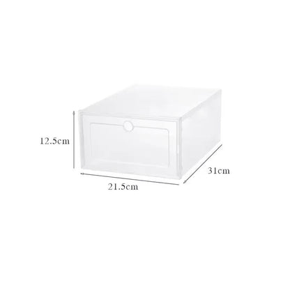 ClearView Stackable Plastic Shoe Storage Drawer Organizer 4