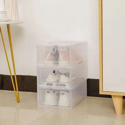 ClearView Stackable Plastic Shoe Storage Drawer Organizer 5