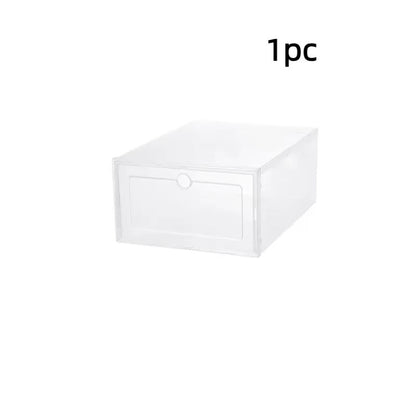 ClearView Stackable Plastic Shoe Storage Drawer Organizer 6