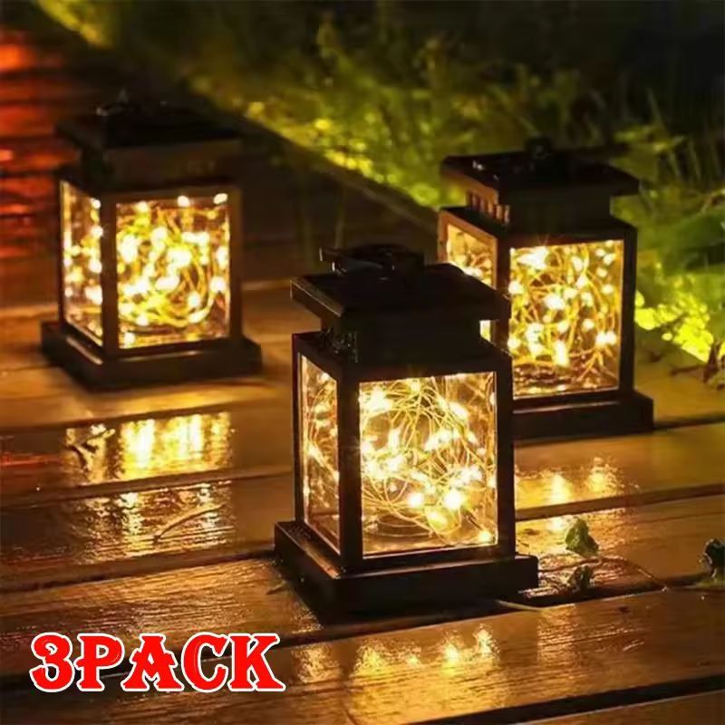 SunGlow Eco Solar Hanging Lanterns  Outdoor Solar String Lights Set 6