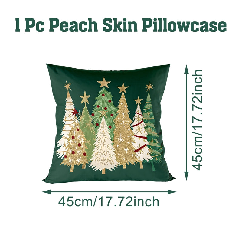 Xmas Pillow Cover, Merry Christmas Tree, Navidad New Year Decoration Gift Natal New Year Gift