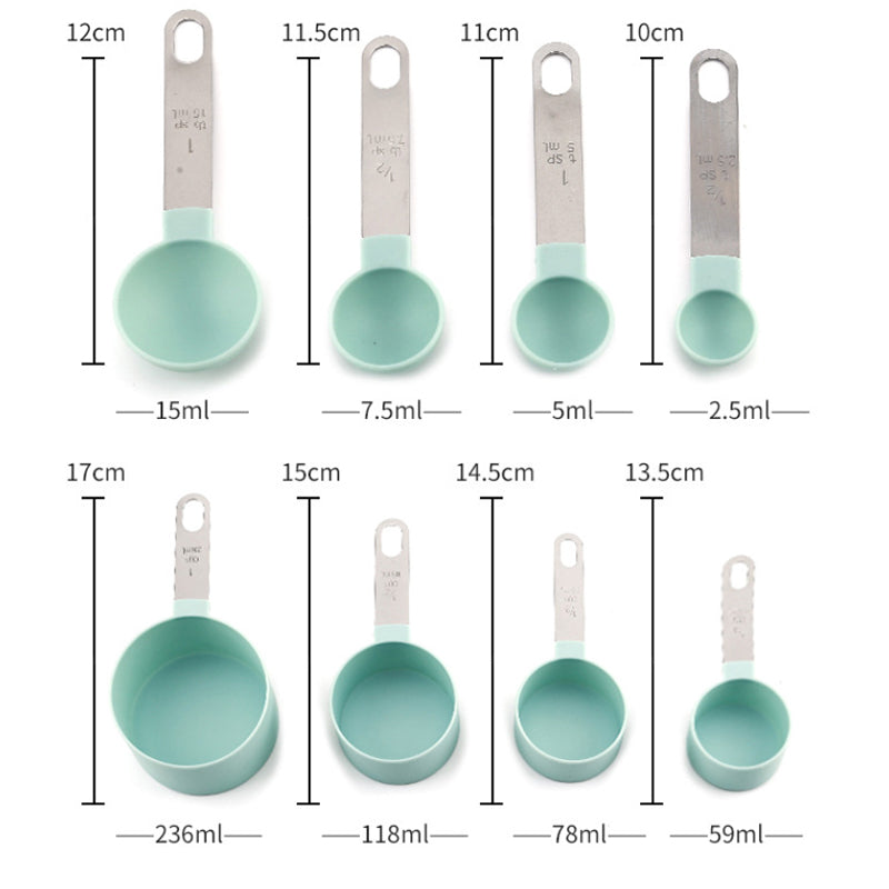 Stainless Steel Measuring Cups Spoons Set, Kitchen Tools for Baking, Cake, Pastry, Cooking
